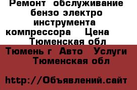 Ремонт, обслуживание бензо-электро-инструмента, компрессора. › Цена ­ 400 - Тюменская обл., Тюмень г. Авто » Услуги   . Тюменская обл.